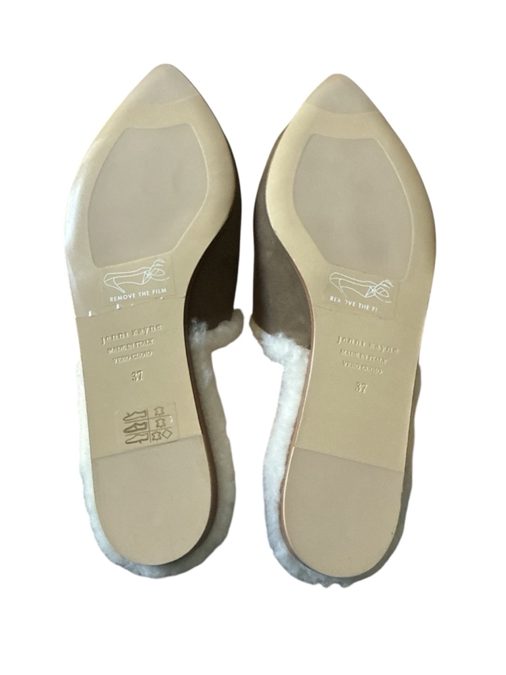 Jenni Kanye Shearling Lined Suede Mules size 7 - Picture 8 of 9